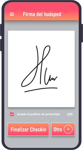Firma y validación del registro