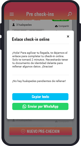 Completa los datos del huésped